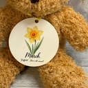  Newborn birth flower teddy bear gift hospital baby gift birth month flower ornament gift