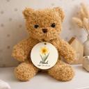  Newborn birth flower teddy bear gift hospital baby gift birth month flower ornament gift