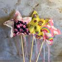  Fairy wand imaginary play toy, handmade fabric star wand princess dress up fairy wand young girl gift