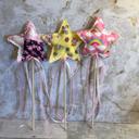  Fairy wand imaginary play toy, handmade fabric star wand princess dress up fairy wand young girl gift