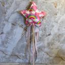  Fairy wand imaginary play toy, handmade fabric star wand princess dress up fairy wand young girl gift