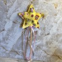  Fairy wand imaginary play toy, handmade fabric star wand princess dress up fairy wand young girl gift