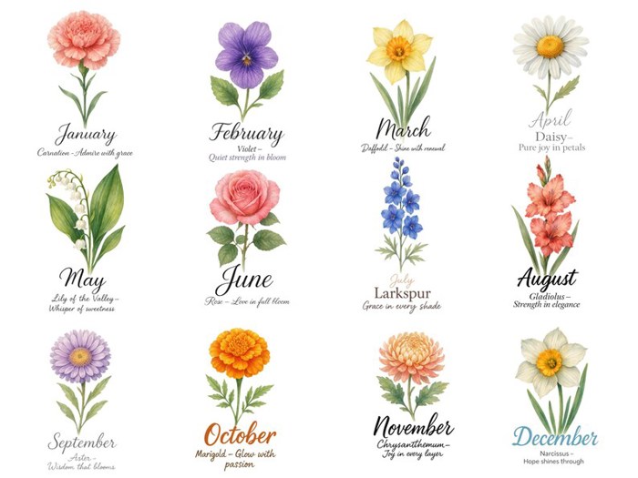 Newborn birth flower teddy bear gift hospital baby gift birth month flower ornament gift