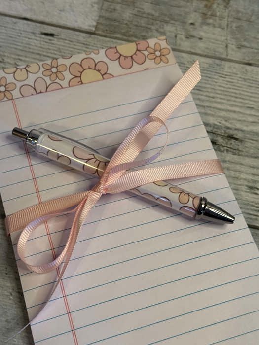 pad and pen set gift coquette pad and pad set, cow pattern pad and pen set, bookish pad and pen set, flower pad and pen set, office supply gift coworker gift, best friend stationary gift