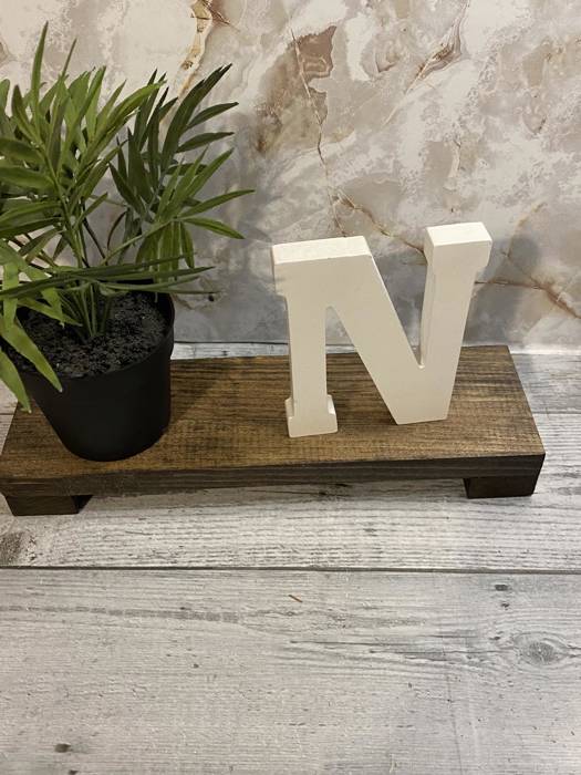 Wood Long Riser Centerpiece for table, soap dispenser holder