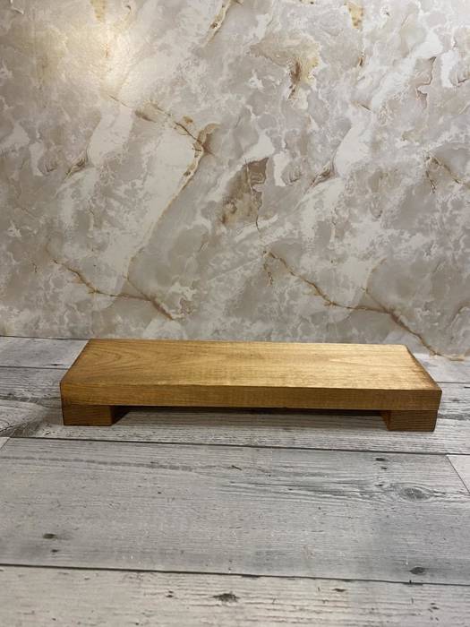 Wood Long Riser Centerpiece for table, soap dispenser holder