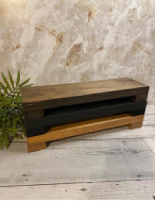 Wood Long Riser Centerpiece for table, soap dispenser holder