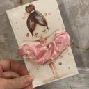  Stocking stuffer girl hair Scrunchie ballerina scrunchie holder gift card party favor for girl birthday party