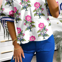 Small Adeline Floral Tie Sleeve Blouse