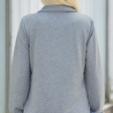 Medium Gray Gray Quilted Zip Up Jacket