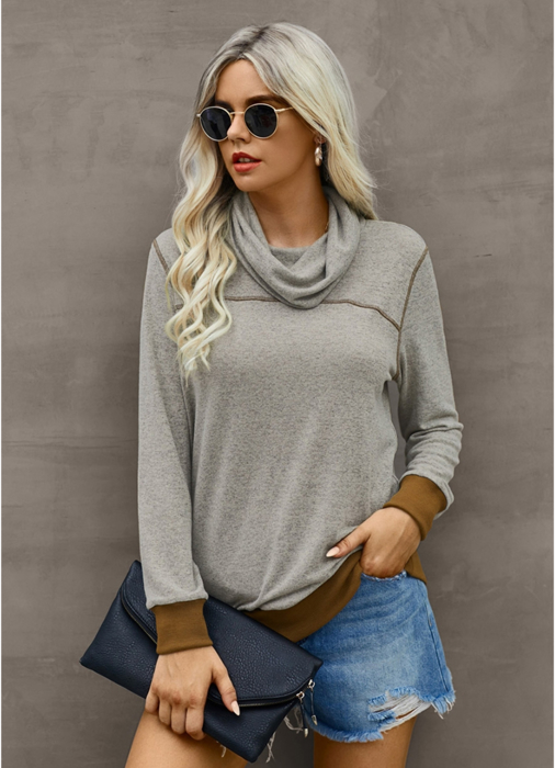 Cowl Neck Plush Sweater