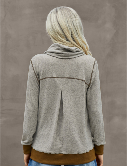 Cowl Neck Plush Sweater
