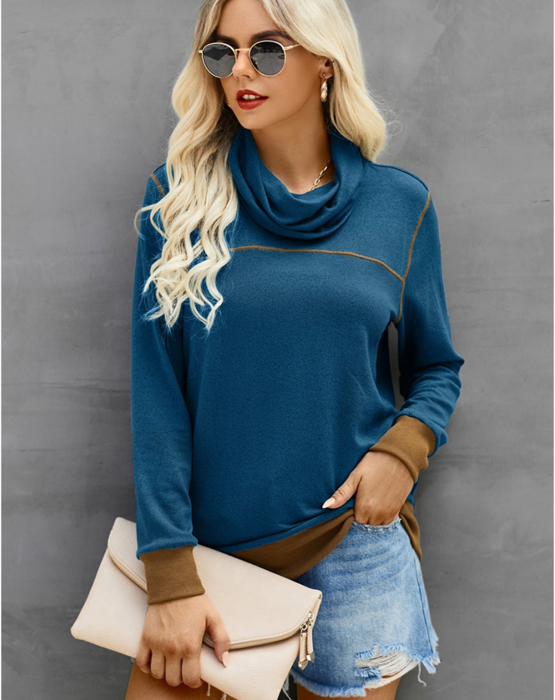 Cowl Neck Plush Sweater