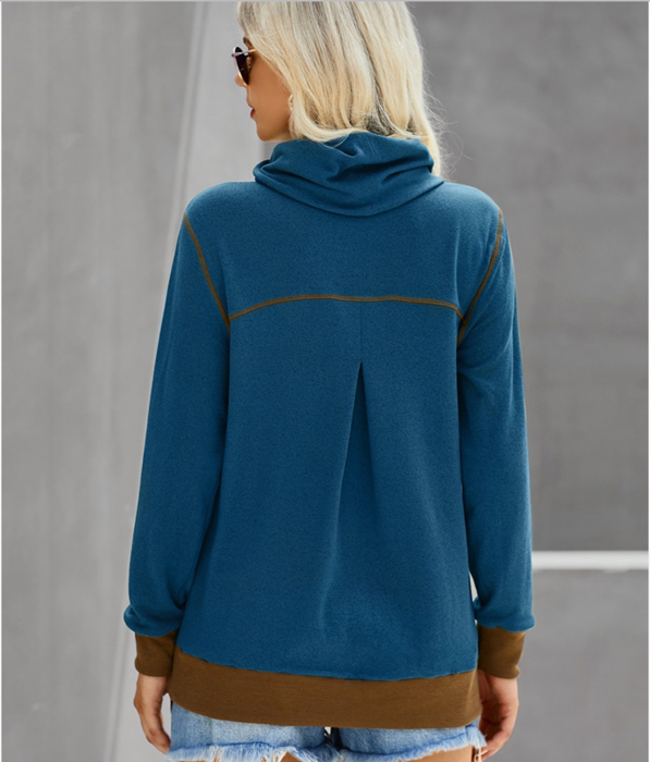 Cowl Neck Plush Sweater