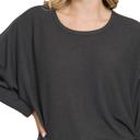 Large Black Zenana Ribbed Dolman Sleeve Sweater-MULTIPLE COLORS