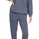 Small Blue Zenana Half Zip Jogger Set-MULTIPLE COLORS