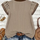 XXL Falling for Fall Striped Blouse