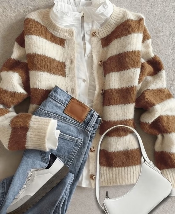 Gorgeous Fall Striped Cardigan