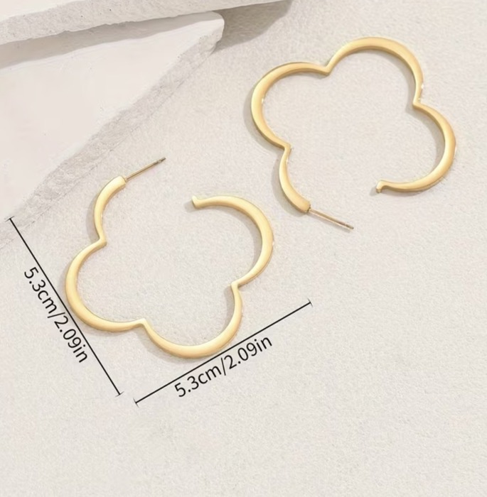 Gold Clover Earrings