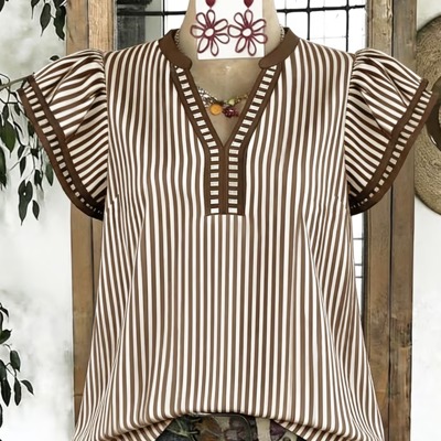 Falling for Fall Striped Blouse