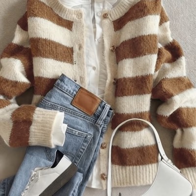 Gorgeous Fall Striped Cardigan