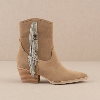 Rowan Suede Rhinestone Cowboy Boots