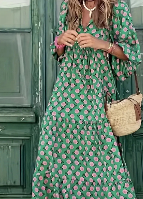 Rose Boho Maxi Dress