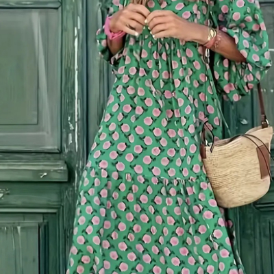 Rose Boho Maxi Dress