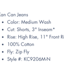  KanCan Denim Shorts KC9206