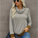  Cowl Neck Plush Sweater