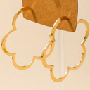  Gold Flower Hoop Earrings 