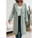  Chic Double Breasted Pocket Lapel Trench Coat