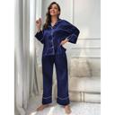 Navy-Medium Autumn Full Sleeve Pajamas