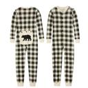  Cream and Black Plaid Family Matching Christmas Jumpsuits