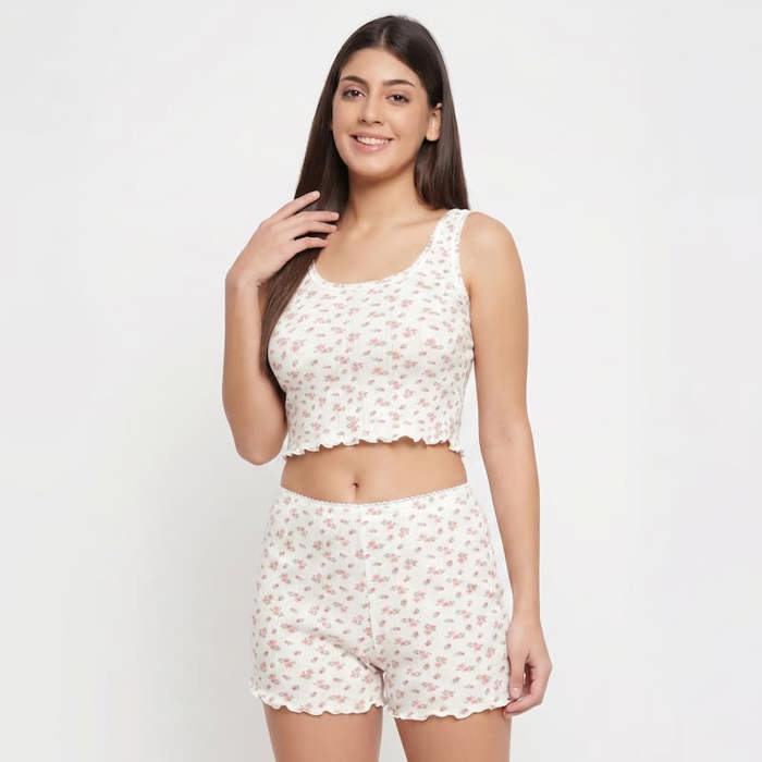 Blush Petal Shorts Set