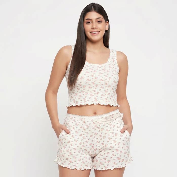 Blush Petal Shorts Set