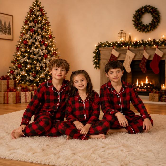 Classic Buffalo Plaid Family Matching Christmas Pyjamas