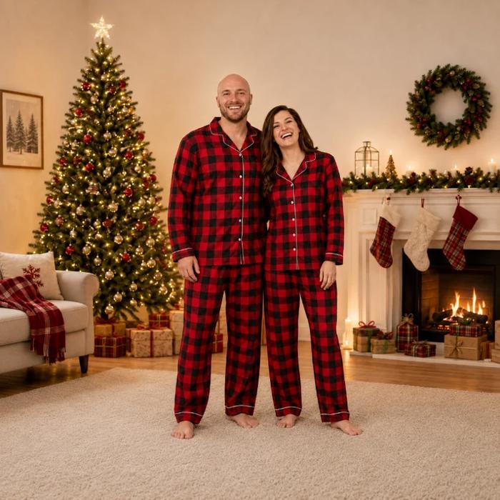 Classic Buffalo Plaid Family Matching Christmas Pyjamas