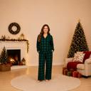  Classic Emerald Plaid Family Matching Christmas Pyjamas