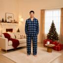  Classic Navy Plaid Family Matching Christmas Pyjamas