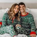  Green Winter Christmas Matching Family Pajamas