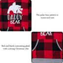  Hooded Plaid Bear Family Matching Christmas Pajamas