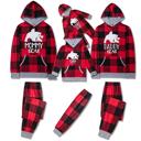  Hooded Plaid Bear Family Matching Christmas Pajamas