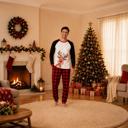  Jolly Reindeer Plaid Family Matching Christmas Pyjamas