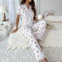  Laced Cherry Pajamas Set