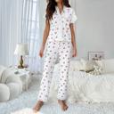  Laced Cherry Pajamas Set