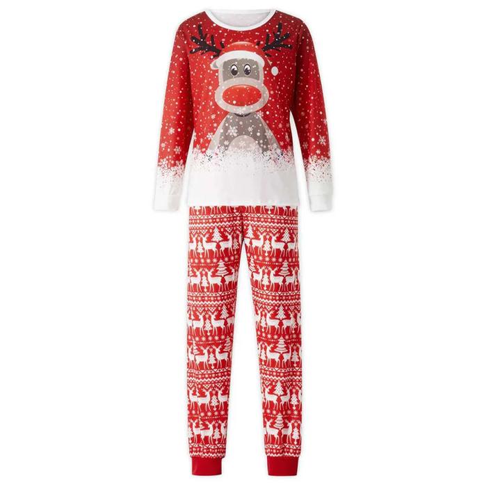 Moose In Snow Family Matching Christmas Pajamas