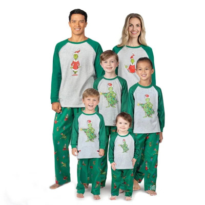 Naughty Grinch Family Matching Christmas Pajamas