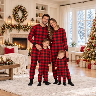 Plaid Moose Family Matching Christmas Pajamas