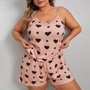  Printed Spaghetti Strap Shorts Set